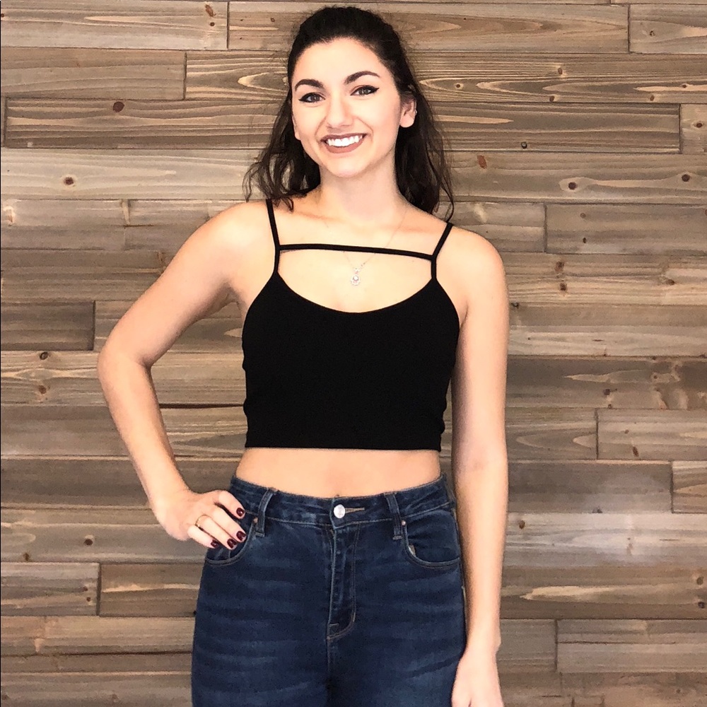 Black crop top